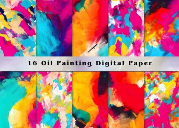 16 Abstract Oil Painting Backgrounds for Dynamic Designs
