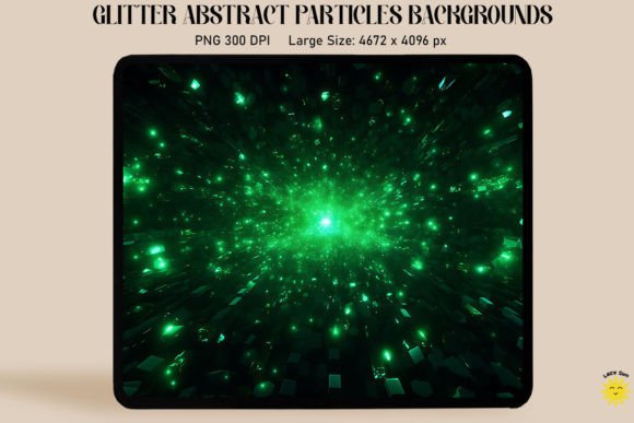 Abstract Green Particles Backgrounds: A Designer's Dynamic Canvas