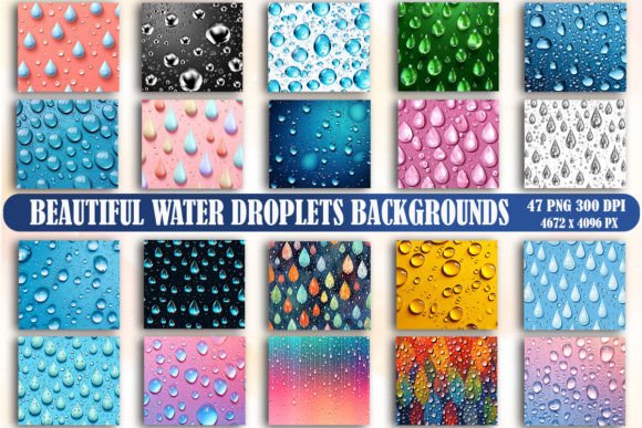 Beautiful Water Droplets Backgrounds for Designers