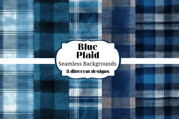 Blue Plaid Flannel Seamless Backgrounds: A Cozy Design Asset