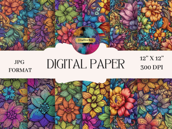 Brighten Your Canvas with Radiant Rainbow Florals