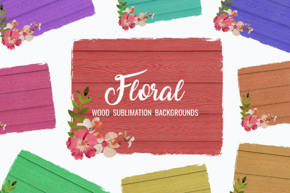 Bring Natural Texture to Life with Floral Wood Sublimation Backgrounds