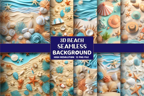Capture the Coastal Vibe: Unleashing 3D Beach Life Seamless Backgrounds