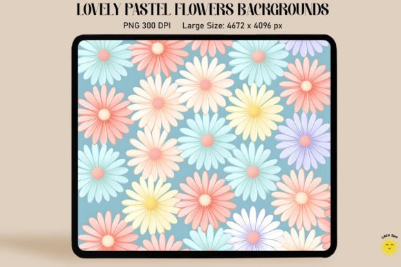 Colorful Daisies Pastel Backgrounds: A Fresh Start for Your Designs