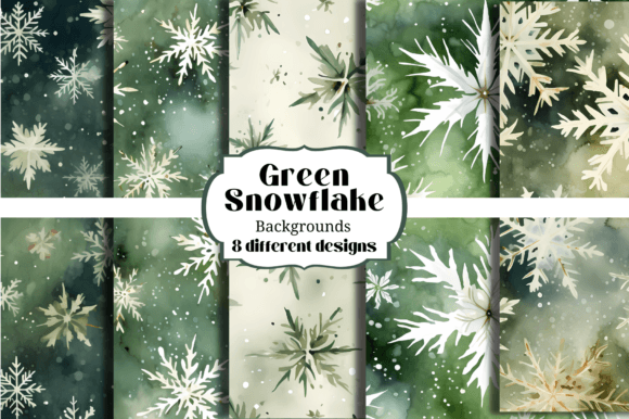 Cool Elegance: Mastering the Green White Snowflake Backgrounds