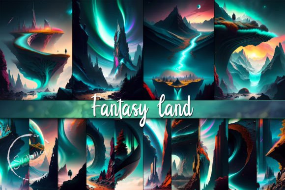 Designing Dreamscapes: The Allure of Whimsical Teal Fantasy Land Backgrounds