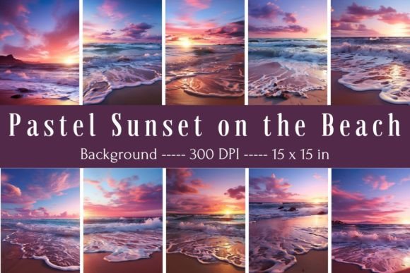 Designing with Warmth: The Pastel Sunset on the Beach Backgrounds