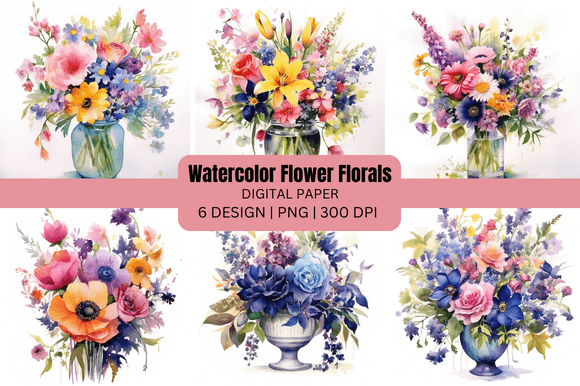 Elevate Your Projects with Watercolor Flower Florals Backgrounds