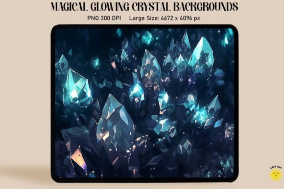 Enchanting Glowing Crystal Backgrounds for Creative Projects