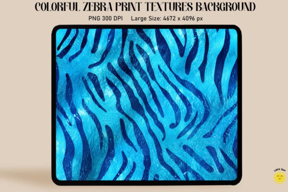 Glitter Blue Zebra Print Backgrounds: A Bold Design Asset