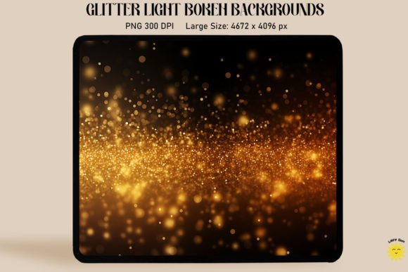 Golden Light Falling Bokeh Backgrounds: A Luminous Design Asset