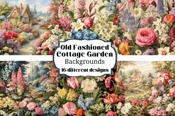 Timeless Elegance: Shabby Chic Cottage Garden Backgrounds