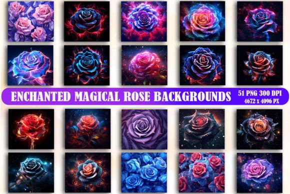 Transform Your Designs with Enchanted Magical Rose Backgrounds