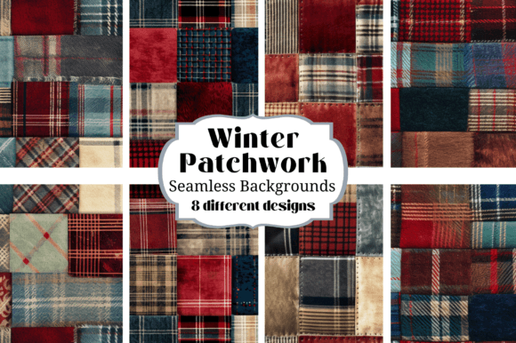 Warm Up Your Winter Designs with Patchwork Plaid Quilt Backgrounds