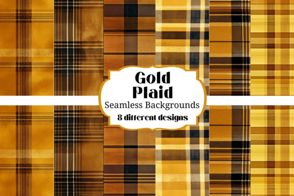Warmth and Texture: Using Gold Plaid Flannel Seamless Patterns