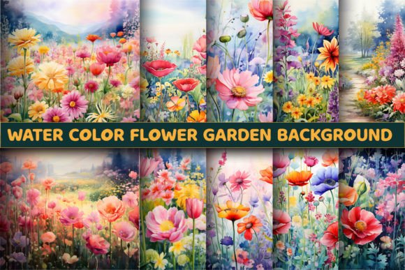 Watercolor Flower Garden Backgrounds: Blooming Design Possibilities
