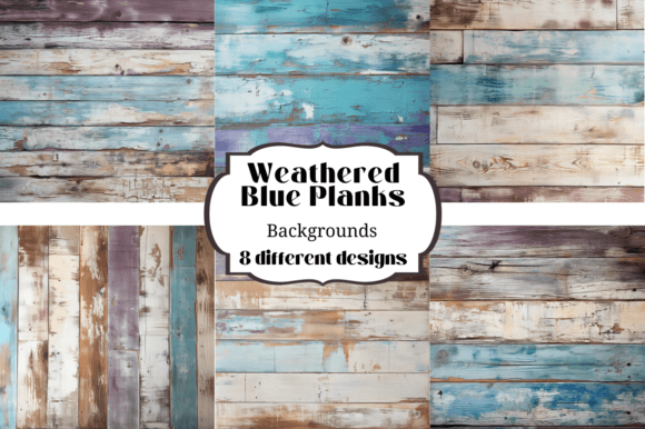 Weathered Blue Wood Planks: A Background for Authentic Design