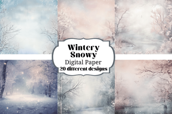 Wintery Snowy Digital Paper Backgrounds: Creative Uses & Tips